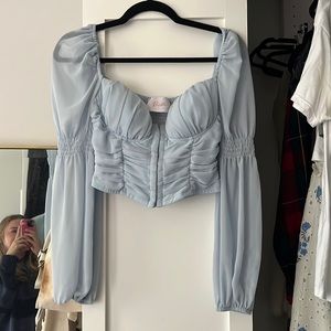 Sky blue corset top